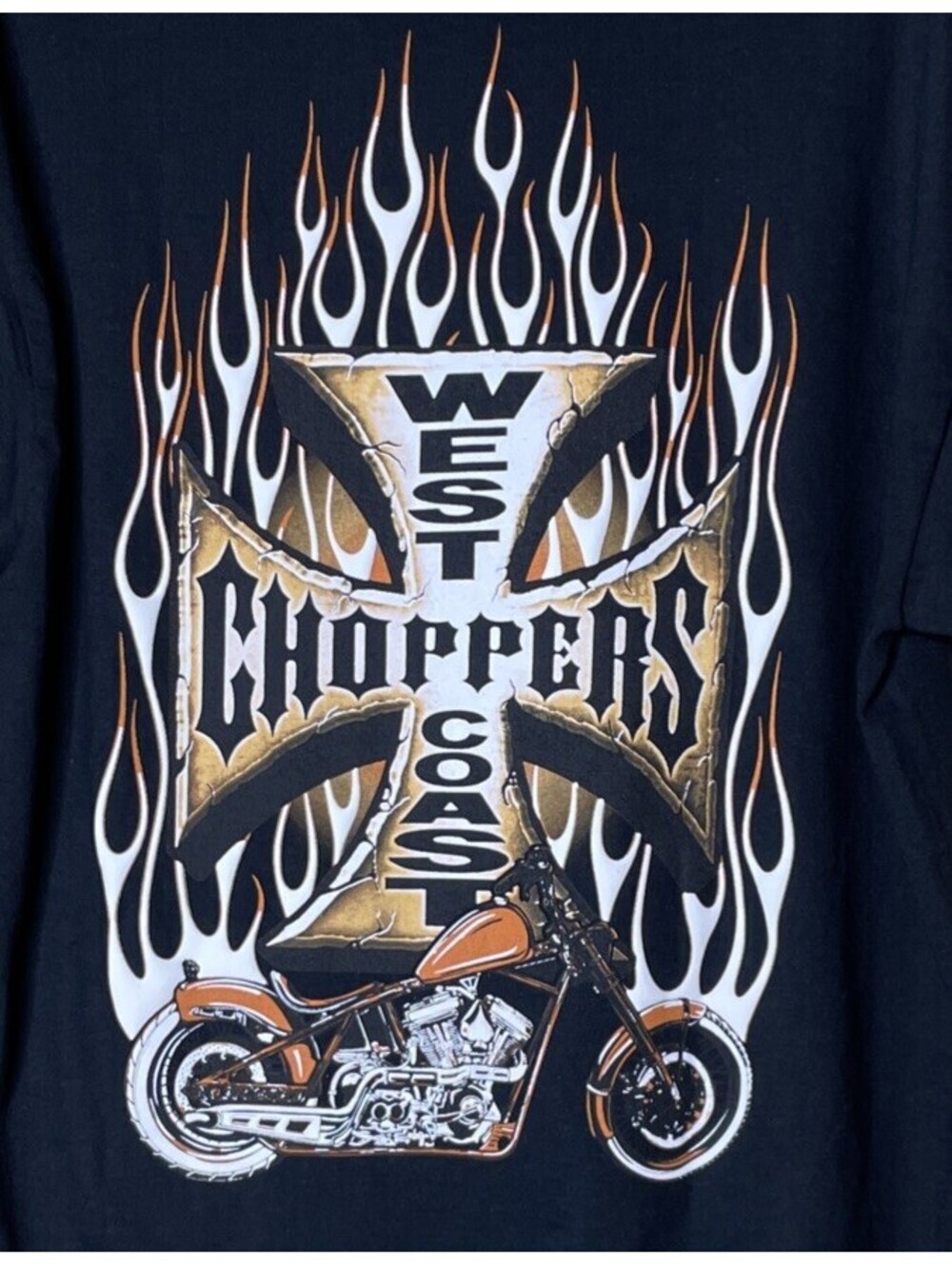 West Coast Choppers Black Graphic T-shirt Size Large Y2K NEW